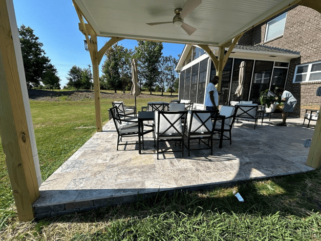 travertine patio builder
